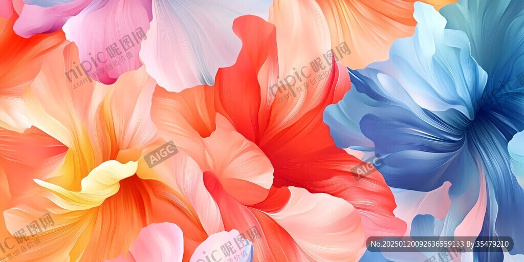 渐变风花朵