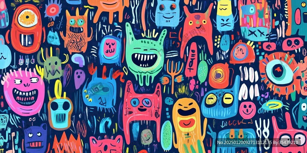 原创怪物图案