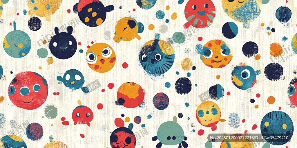 手绘儿童图案壁纸