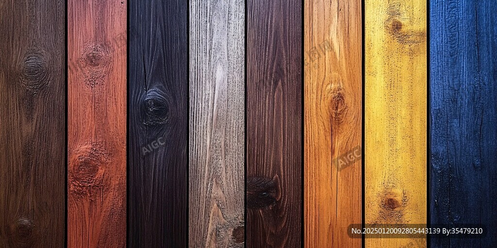多种颜色木板木材