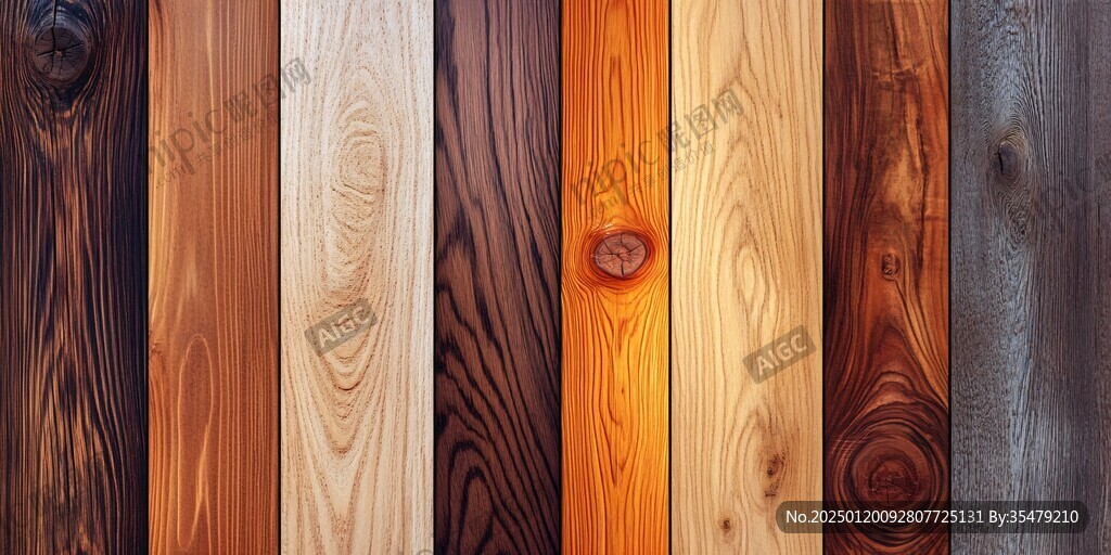 多种颜色木板木材