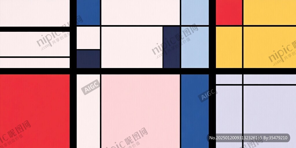 极简唯美杂拼色块
