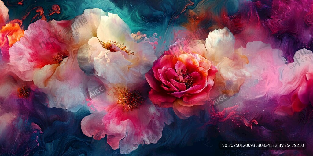 梦幻牡丹花