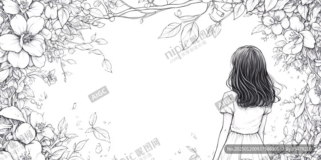 手绘女孩壁纸
