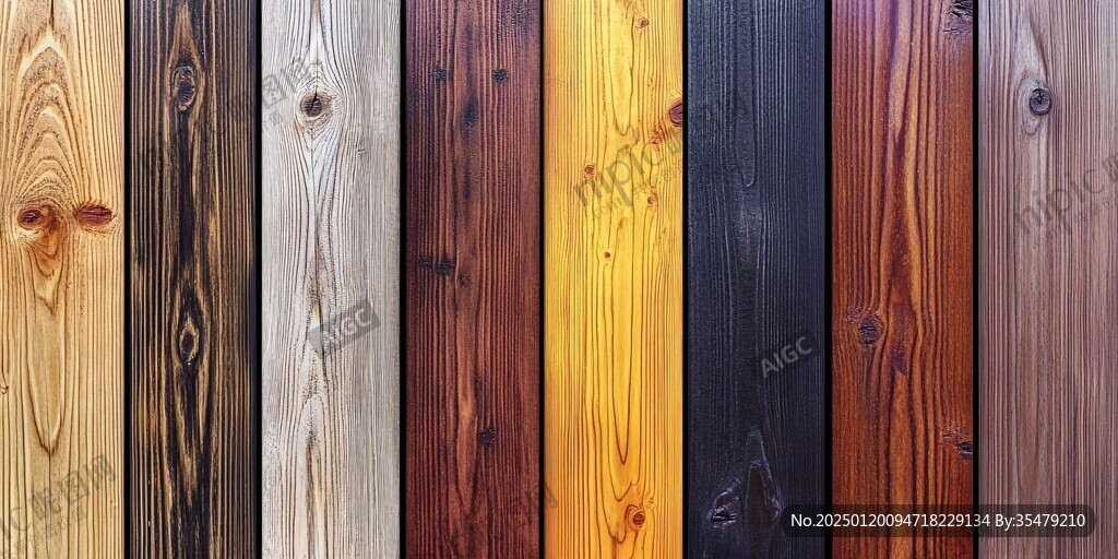 多种颜色木板木材