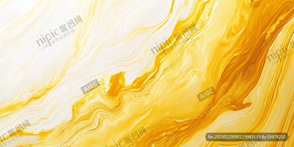 金色抽象流体纹理背景