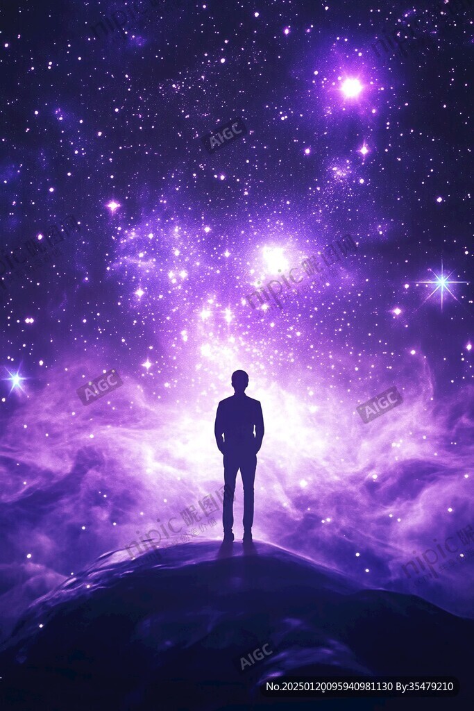 星辰大海男孩背影