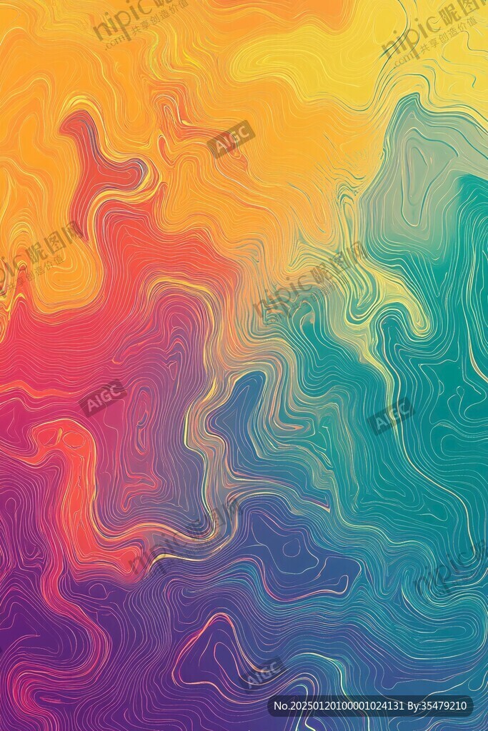 流光意境彩色渲染图案