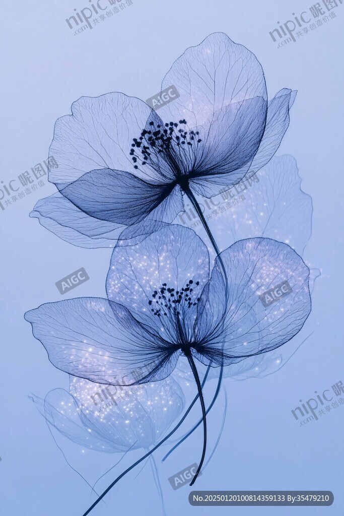 渐变风花朵