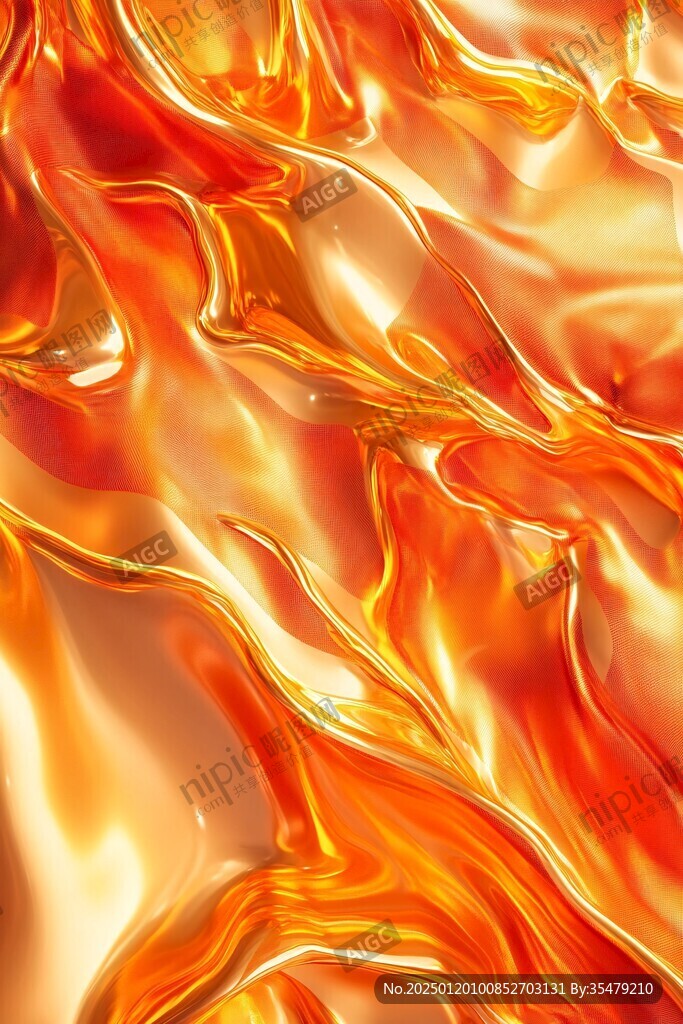 金色动感线条流体熔浆