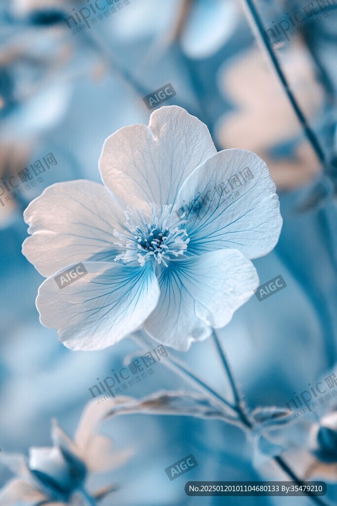 蓝色的花唯美