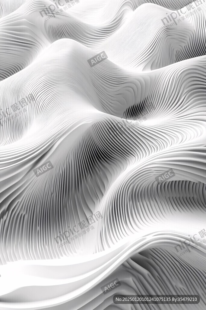 3d波浪线弧线弧形山