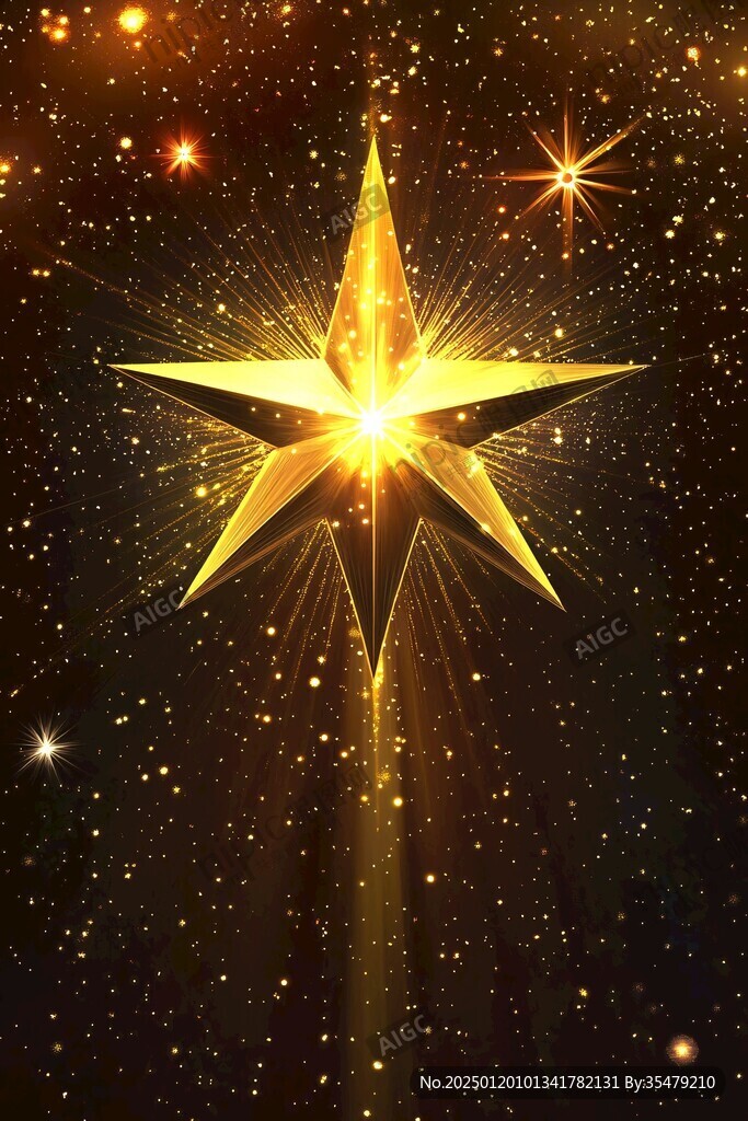 金色背景上的星星底纹