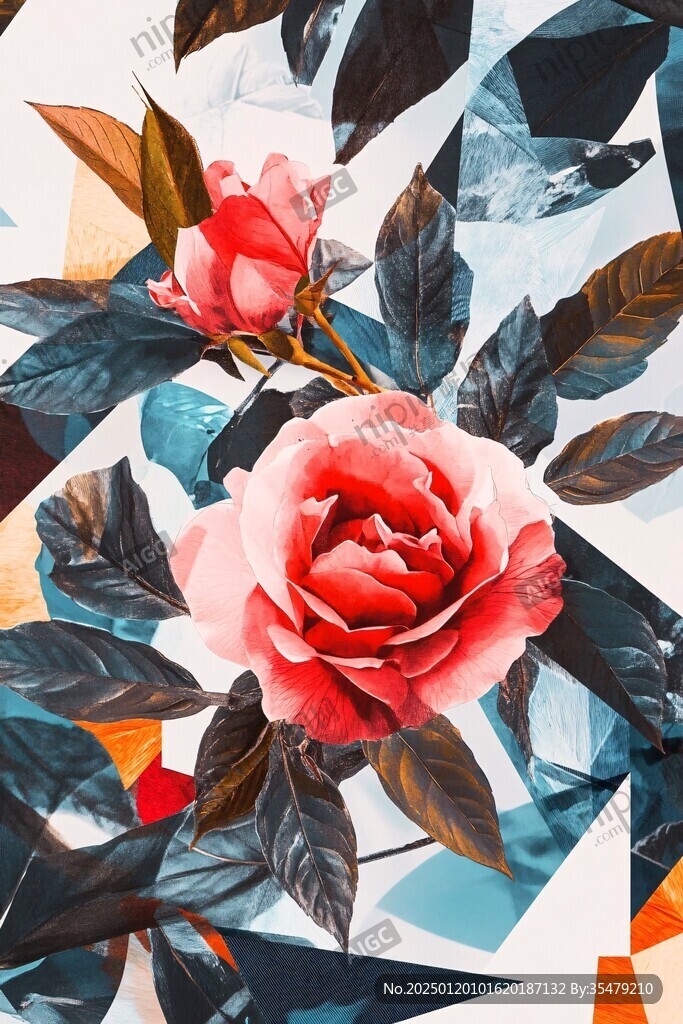 3d牡丹花卉