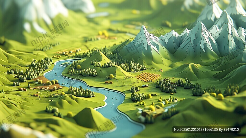 3d立体插画风格