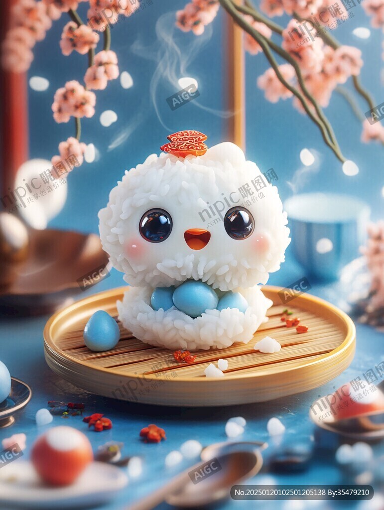 汤圆包装插画