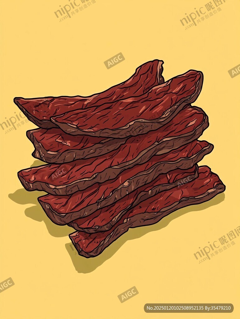 牛肉干插画