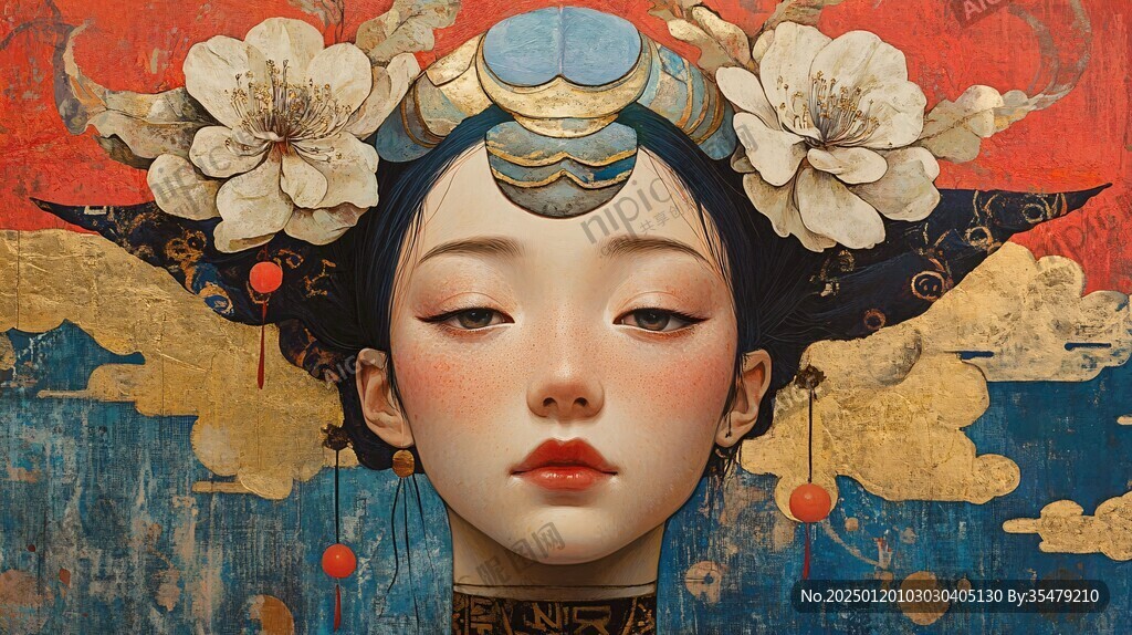 京剧女孩插画
