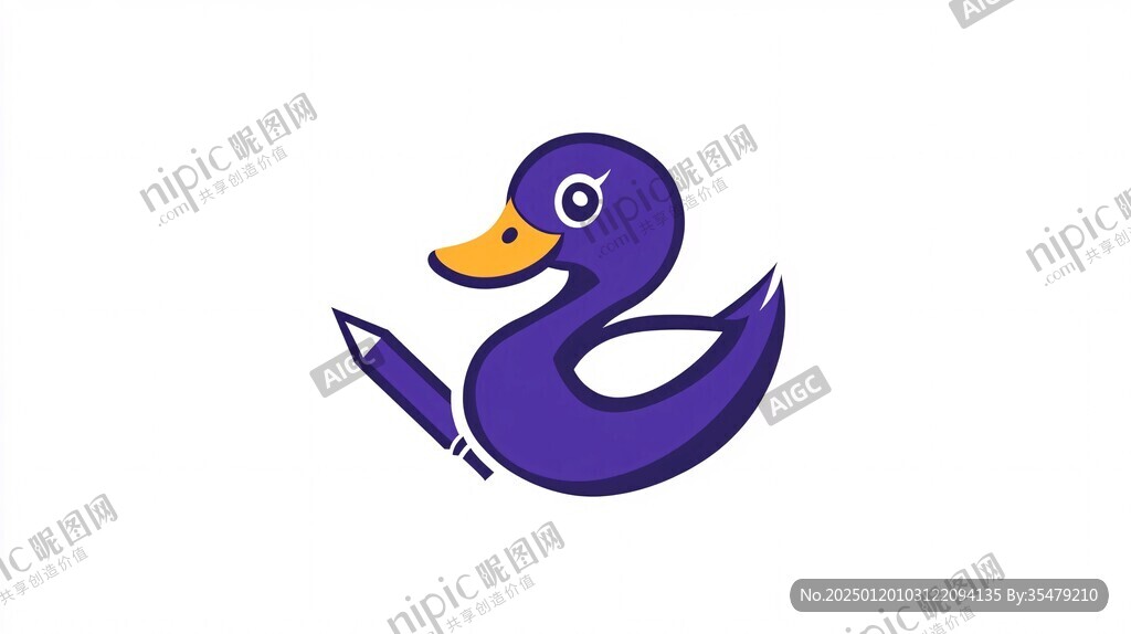 鸭logo设计