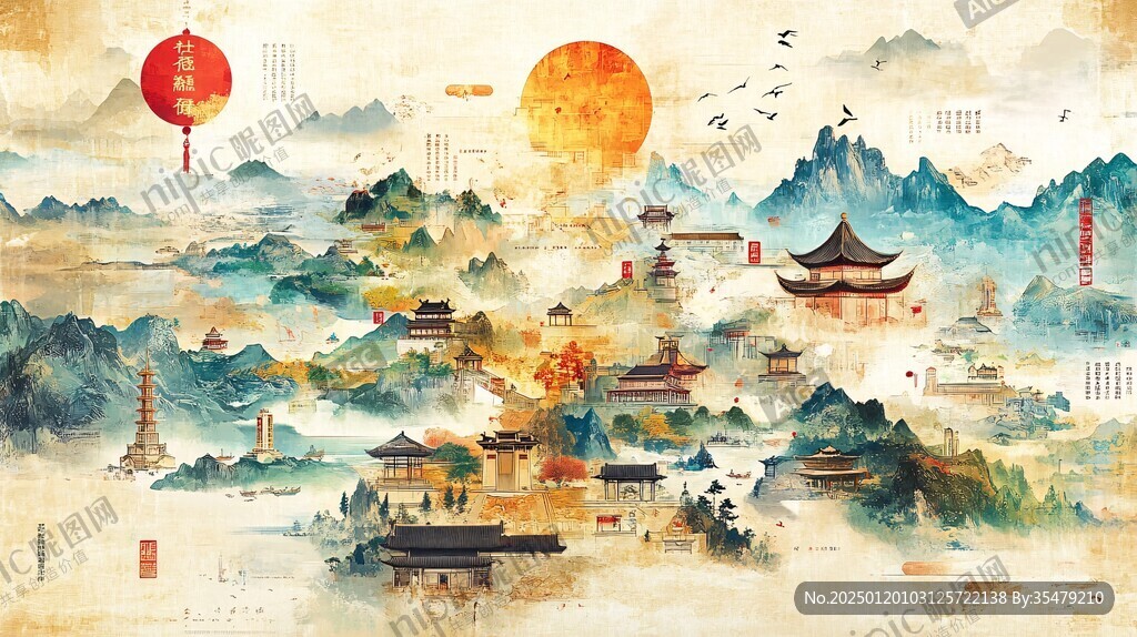 天一阁插画