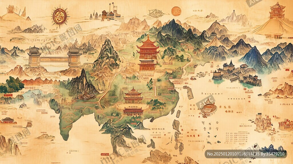 华东地区插画