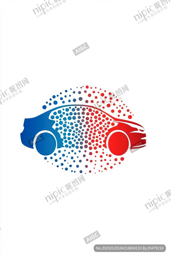 抽象车车外形logo