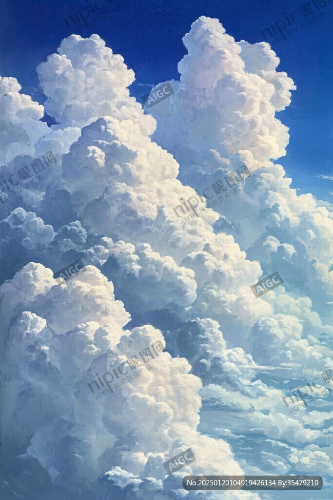 立体画云海