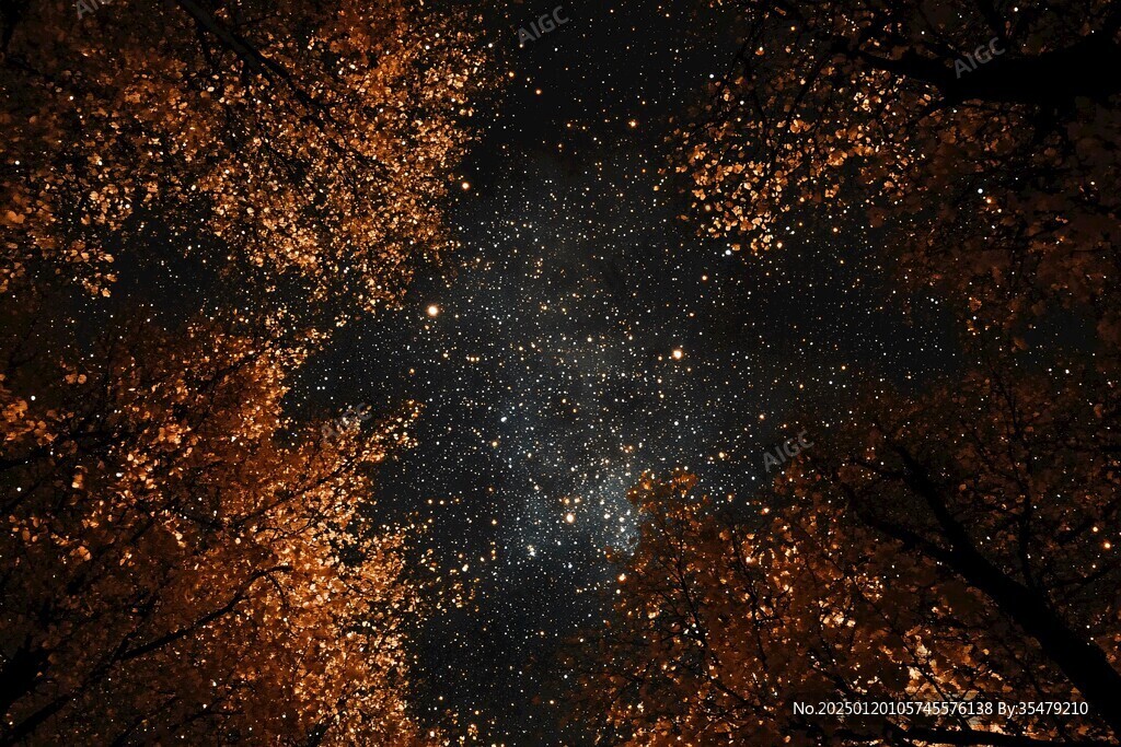 夜晚樱花