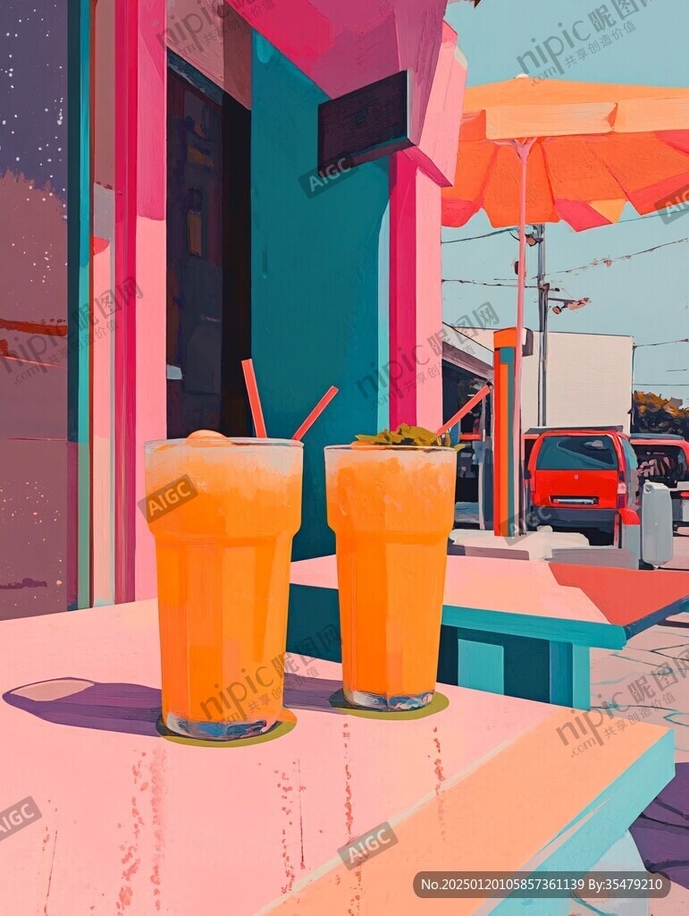 冷饮插画