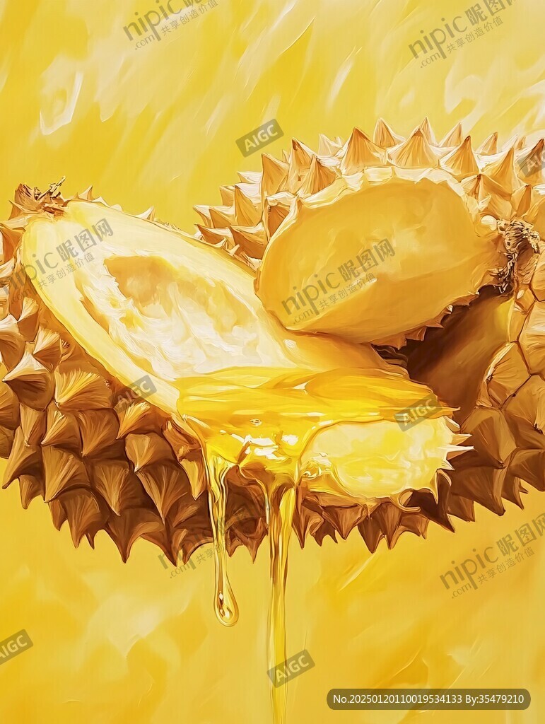 榴莲包装插画