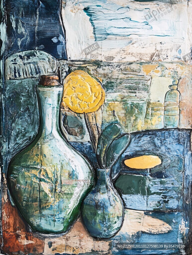 酒瓶油画