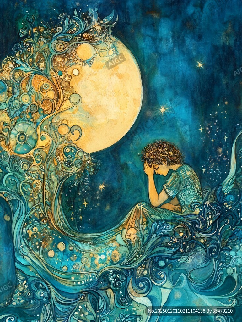 星月河幻想插画