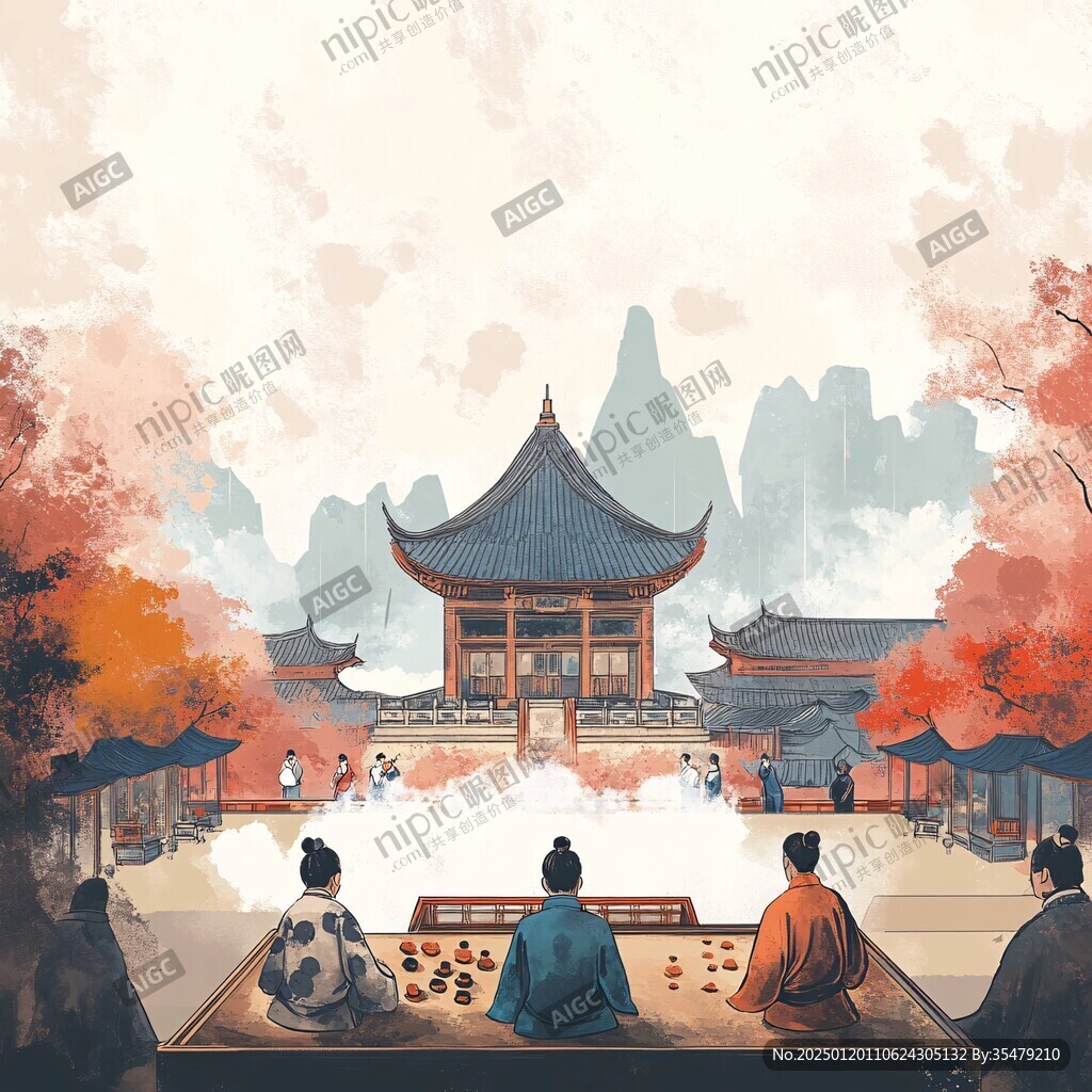 天一阁插画