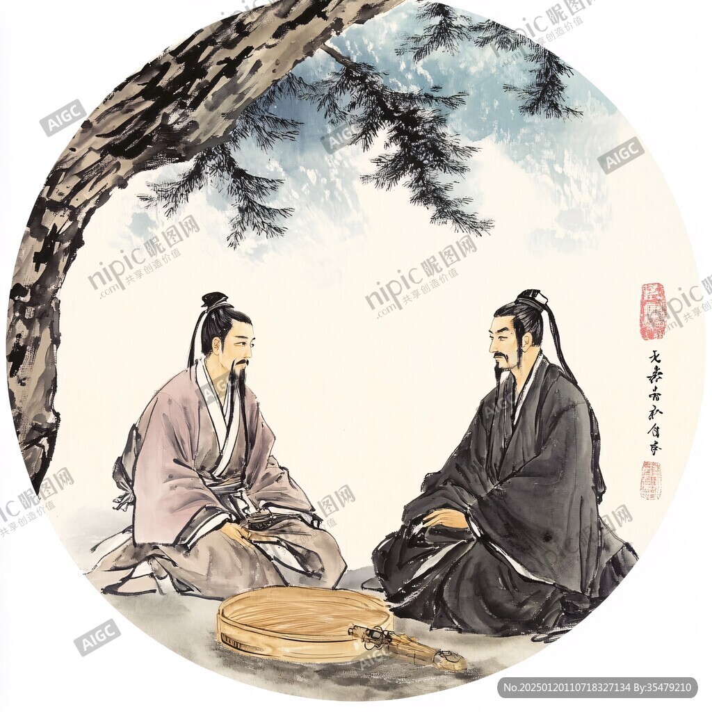 松下弈棋图