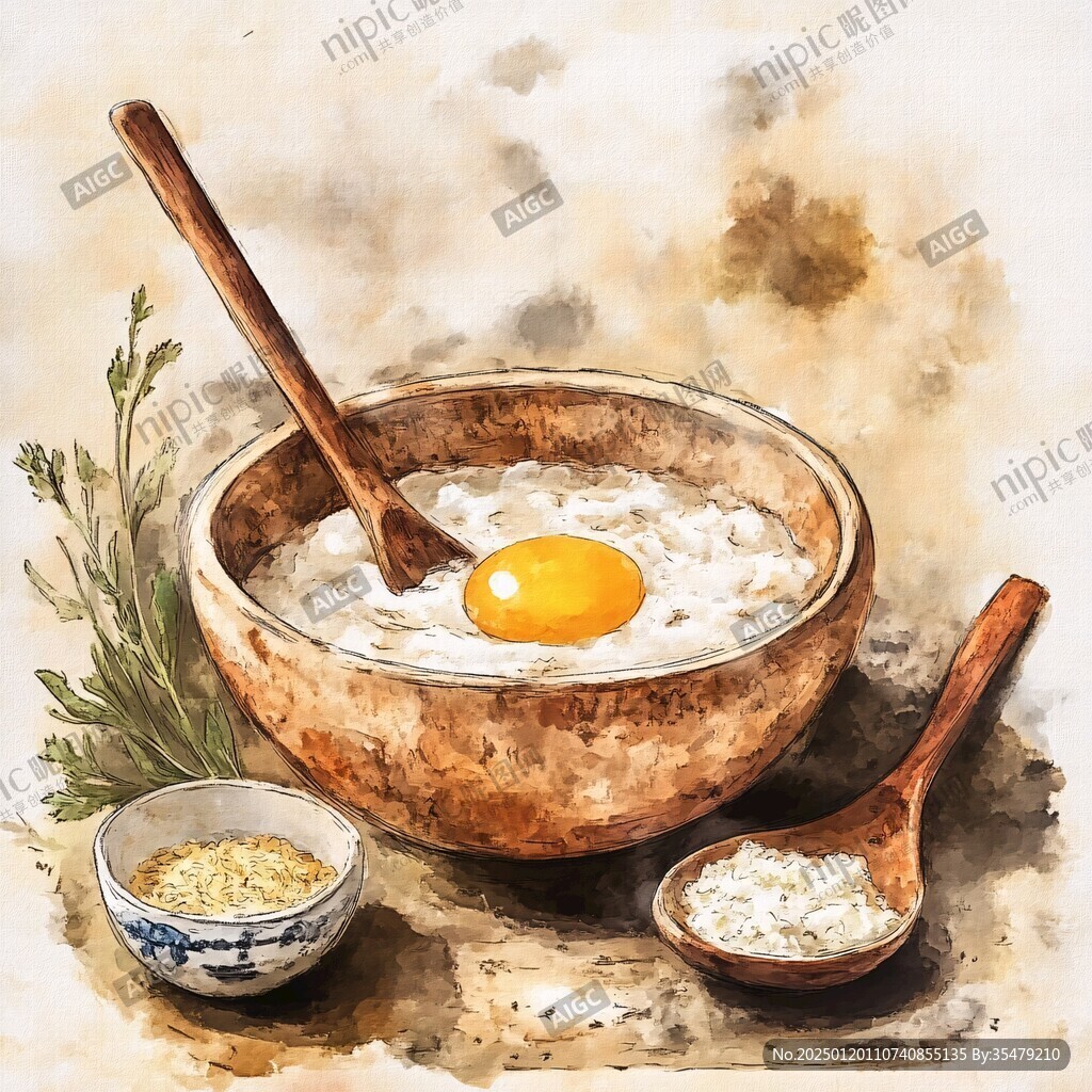 疙瘩汤插画