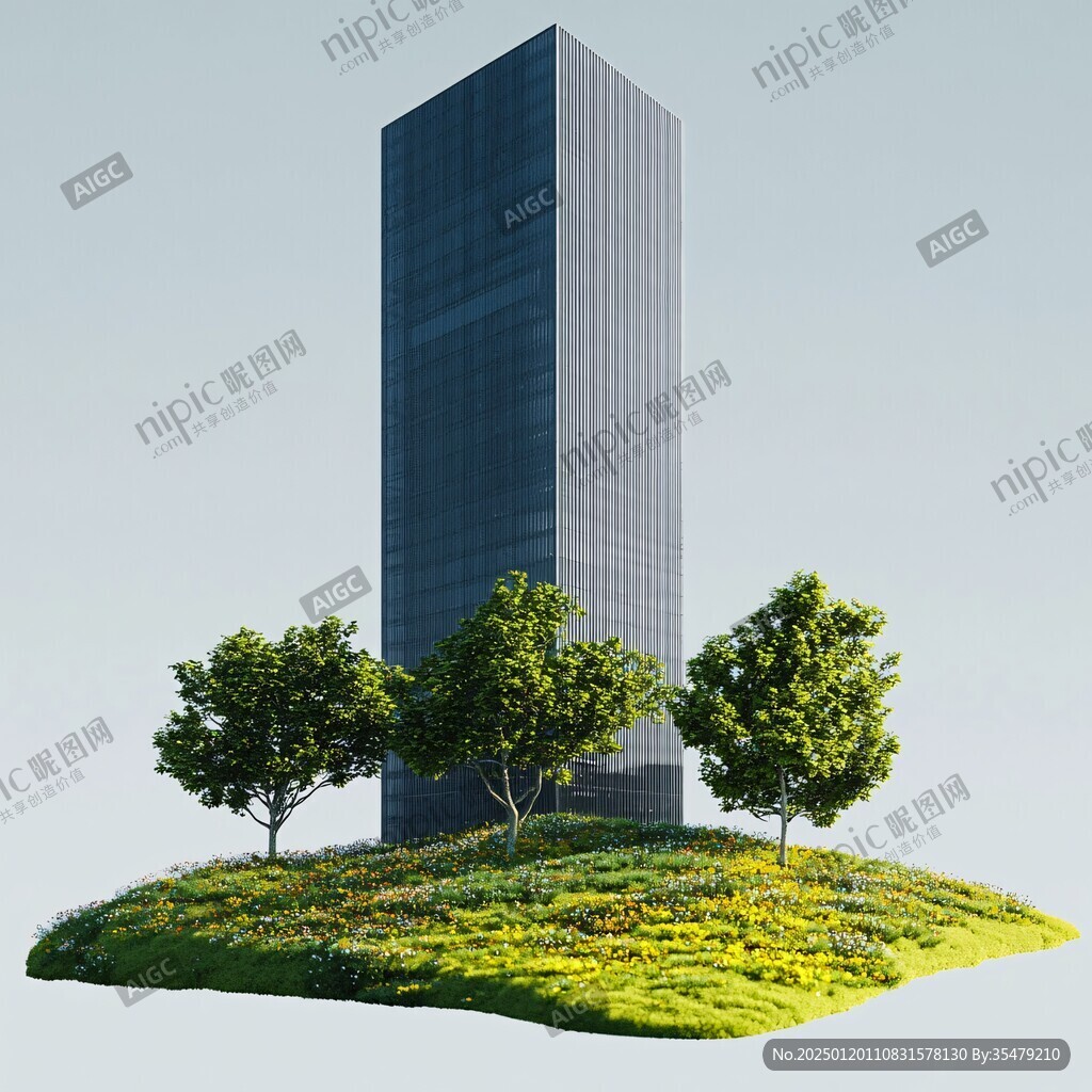 大楼绿化素材