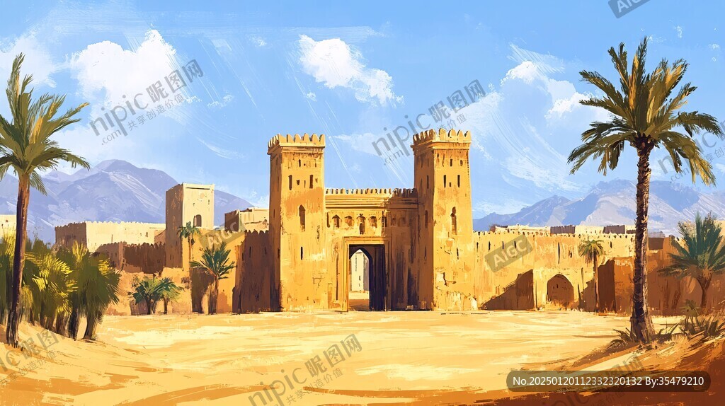 中东建筑插画