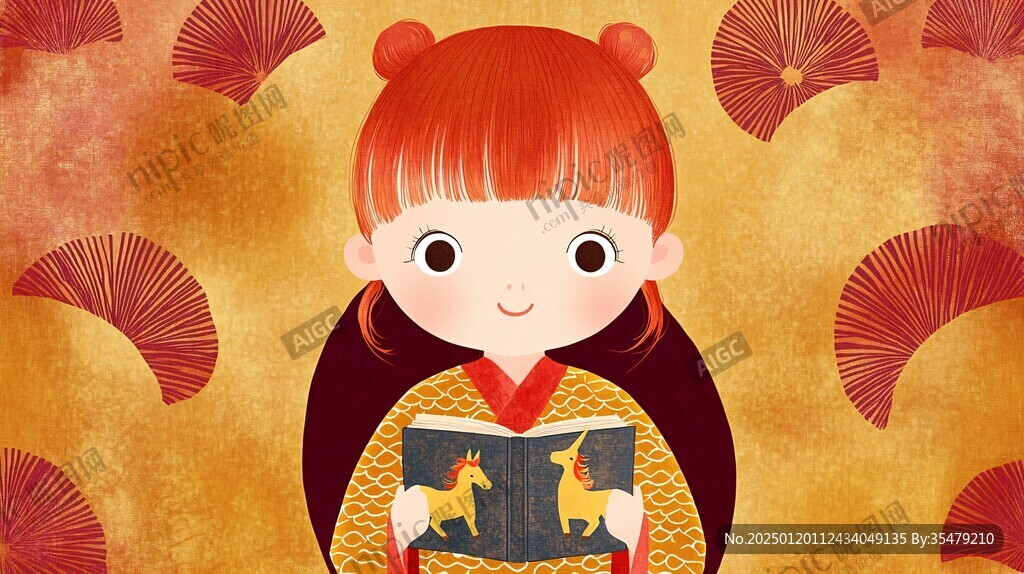 中秋儿童插画