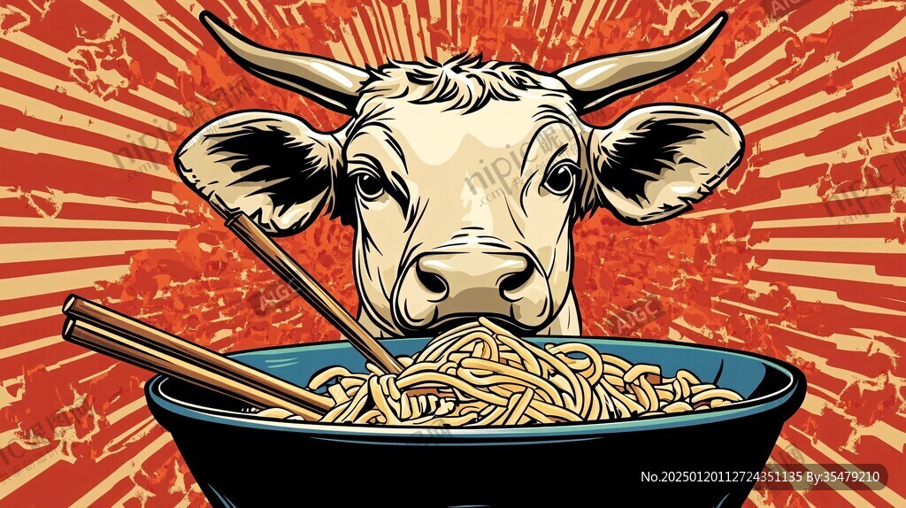 牛肉面海报插画