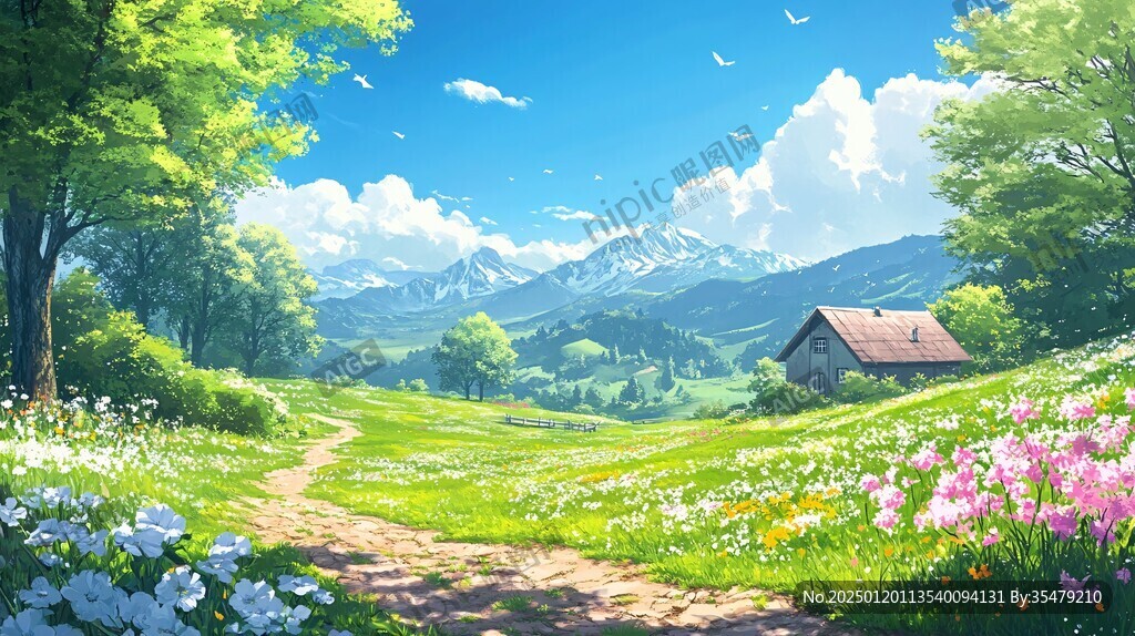 宽屏风景画