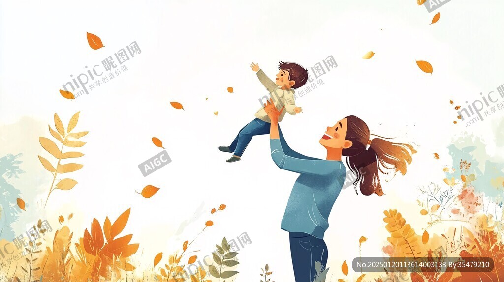 母亲节儿童插画