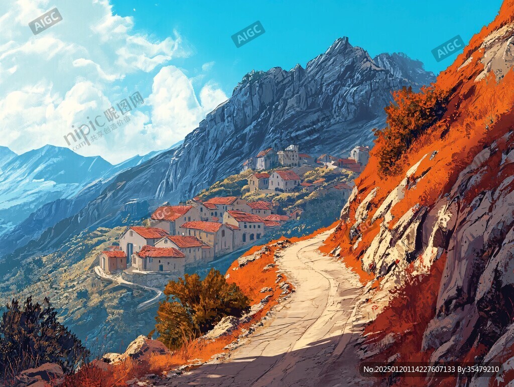 风景厚涂