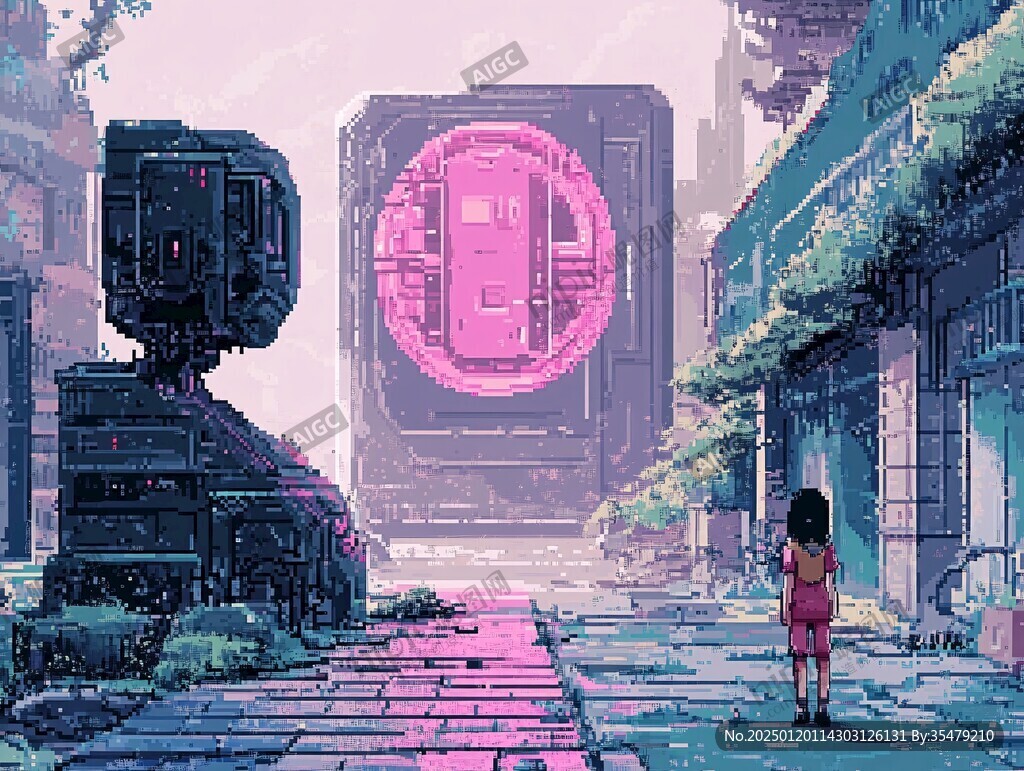 场景赛博插画