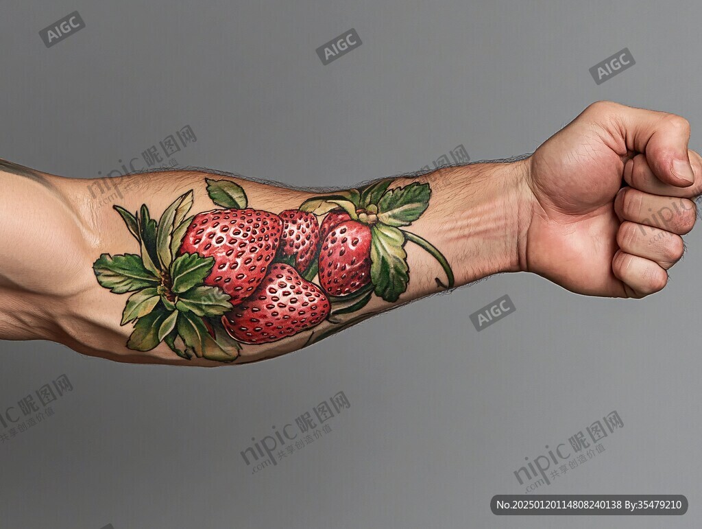 草莓插画设计
