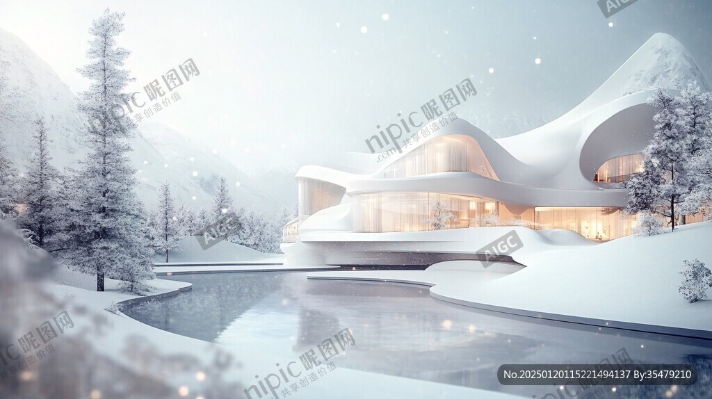 冰天雪地别墅