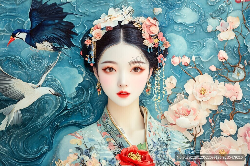 花鸟少女