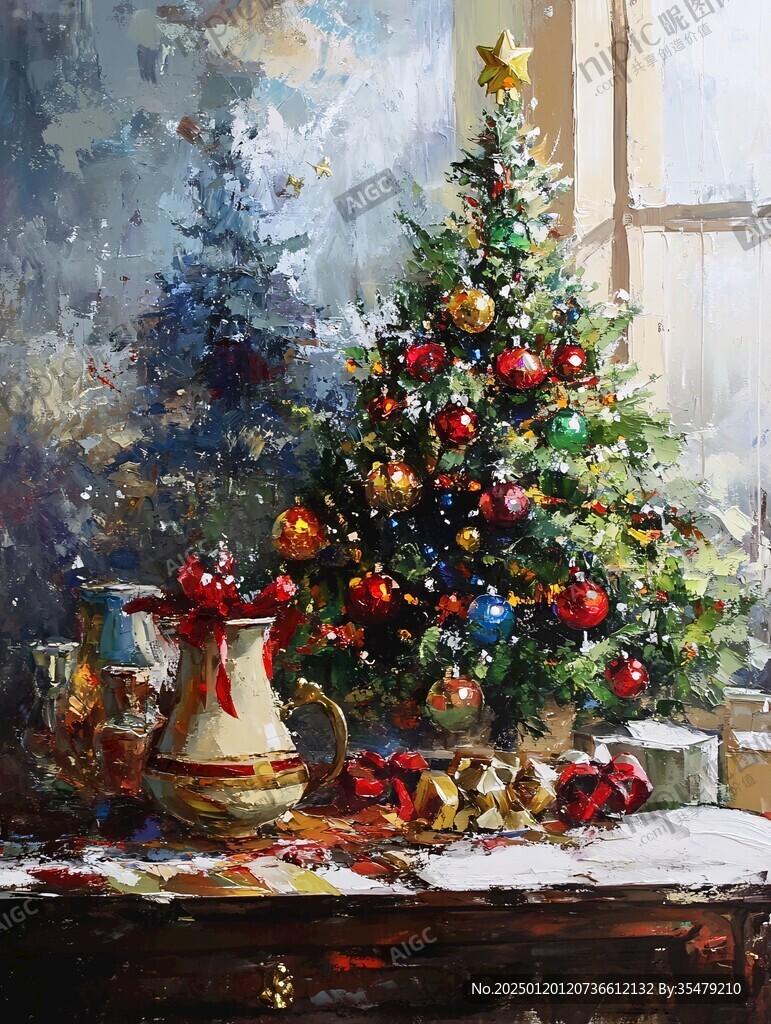 圣诞节油画
