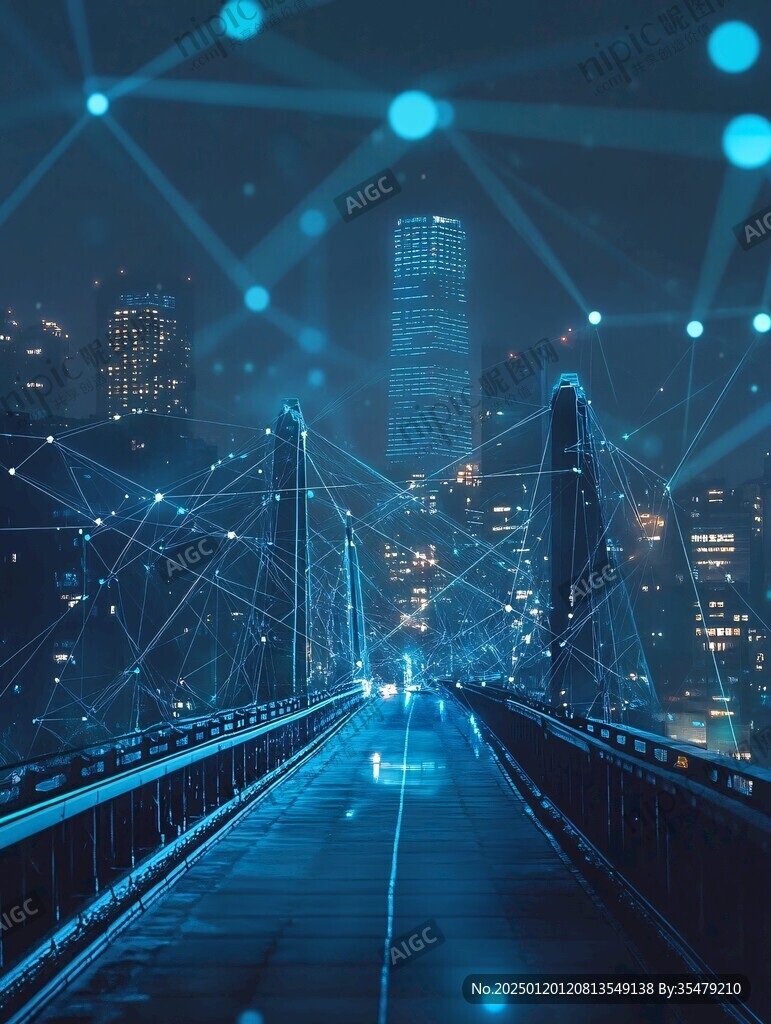智慧城市蓝色科技背景