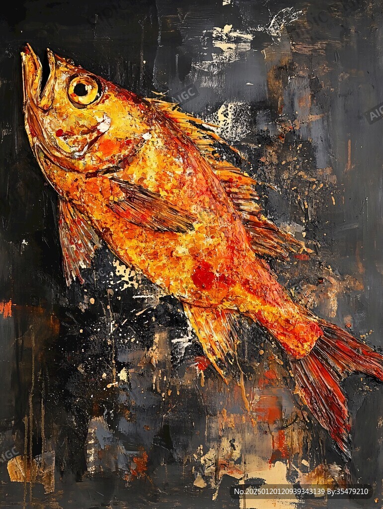 鱼油画