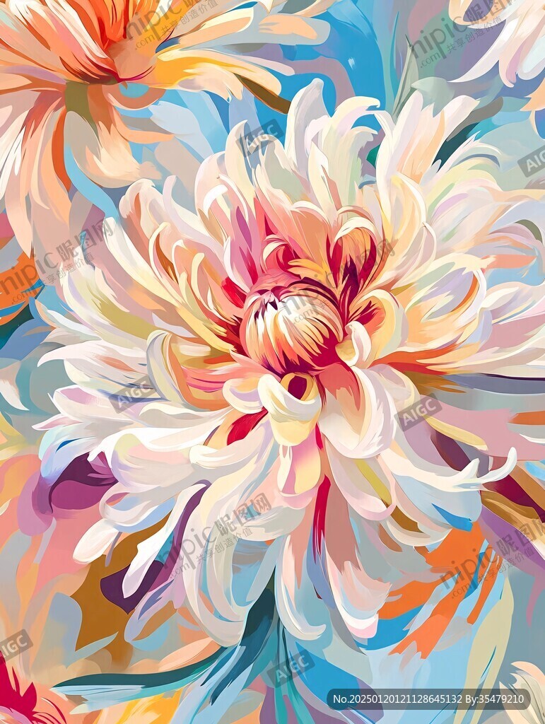 菊花包装插画